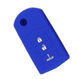 Max Maxb Car 3 Buttons Remote Silicone Key Cover Case Shell For Mazda M2 M6 Blue