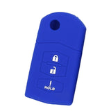 Max Maxb Car 3 Buttons Remote Silicone Key Cover Case Shell For Mazda M2 M6 Blue