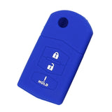 Max Maxb Car 3 Buttons Remote Silicone Key Cover Case Shell For Mazda M2 M6 Blue