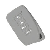 Max Maxb Car 4 Buttons Smart Remote Silicone Key Cover Case Shell For Lexus Gray