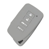 Max Maxb Car 4 Buttons Smart Remote Silicone Key Cover Case Shell For Lexus Gray