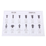 Maxbell 330 Pieces 12 Sizes Car Door Push Pin Rivet Retainer Clips for Toyota Honda