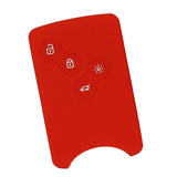 Max Maxb Car Smart Key Fob 4 Buttons Silicone Protector Cover Case For Renault Red