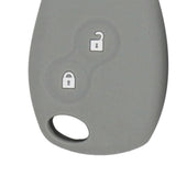 Max Maxb Car Smart Key Fob 2 Buttons Silicone Protector Cover Case For Renault Gray