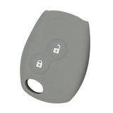 Max Maxb Car Smart Key Fob 2 Buttons Silicone Protector Cover Case For Renault Gray