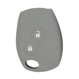 Max Maxb Car Smart Key Fob 2 Buttons Silicone Protector Cover Case For Renault Gray