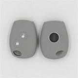 Max Maxb Car Smart Key Fob 2 Buttons Silicone Protector Cover Case For Renault Gray