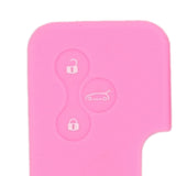 Maxbell Car Smart Key Fob 3 Button Silicone Protector Cover Case For Renault Pink