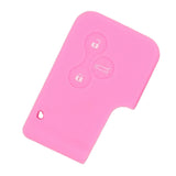 Maxbell Car Smart Key Fob 3 Button Silicone Protector Cover Case For Renault Pink
