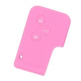Maxbell Car Smart Key Fob 3 Button Silicone Protector Cover Case For Renault Pink