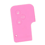 Maxbell Car Smart Key Fob 3 Button Silicone Protector Cover Case For Renault Pink
