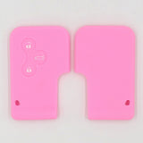 Maxbell Car Smart Key Fob 3 Button Silicone Protector Cover Case For Renault Pink
