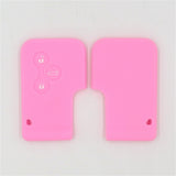 Maxbell Car Smart Key Fob 3 Button Silicone Protector Cover Case For Renault Pink