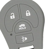 Maxbell Silicone Remote Keyless Car Key Fob Rubber Cover Protector for Nissan Gray