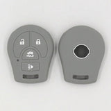 Maxbell Silicone Remote Keyless Car Key Fob Rubber Cover Protector for Nissan Gray