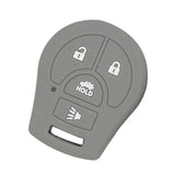 Maxbell Silicone Remote Keyless Car Key Fob Rubber Cover Protector for Nissan Gray