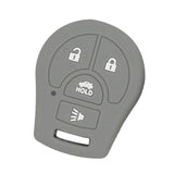 Maxbell Silicone Remote Keyless Car Key Fob Rubber Cover Protector for Nissan Gray