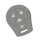 Maxbell Silicone Remote Keyless Car Key Fob Rubber Cover Protector for Nissan Gray