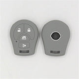 Maxbell Silicone Remote Keyless Car Key Fob Rubber Cover Protector for Nissan Gray