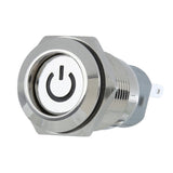 Max DC 12V 16mm Aluminum LED Car Illuminated Latching Push Button Switch Blue - Aladdin Shoppers