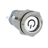 Max DC 12V 16mm Aluminum LED Car Illuminated Latching Push Button Switch Blue - Aladdin Shoppers