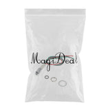 Max Maxb 8mm 12V Convex Metal Indicator Pilot Dash Light Lamp Wire Lead White