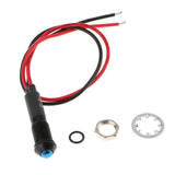 Max Maxb Car Motorcycle Truck DC24V 8mm Dash Panel Indicator Light with Wries Blue