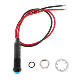 Max Maxb Car Motorcycle Truck DC24V 8mm Dash Panel Indicator Light with Wries Blue