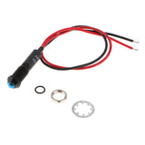 Max Maxb Car Motorcycle Truck DC24V 8mm Dash Panel Indicator Light with Wries Blue