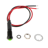 Max Maxb Car Motorcycle Truck DC24V 8mm Dash Panel Indicator Light with Wries Green