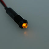 Max Maxb Car Motorcycle Truck DC24V 8mm Dash Panel Indicator Light with Wries Yellow