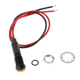 Max Maxb Car Motorcycle Truck DC24V 8mm Dash Panel Indicator Light with Wries Yellow