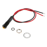 Max Maxb Car Motorcycle Truck DC24V 8mm Dash Panel Indicator Light with Wries Yellow