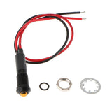 Max Maxb Car Motorcycle Truck DC24V 8mm Dash Panel Indicator Light with Wries Yellow