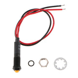 Max Maxb Car Motorcycle Truck DC24V 8mm Dash Panel Indicator Light with Wries Yellow