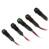 Maxbell 8mm 12V Concave Metal Indicator Pilot Dash Light Lamp Wire Lead  White