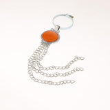 Maxbell Car Key Ring Creative Anti Static Strap Belt Chain Keyfob Pendant Orange