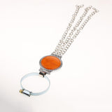 Maxbell Car Key Ring Creative Anti Static Strap Belt Chain Keyfob Pendant Orange