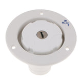 Max Locking Fuel Tank Cover Gas Lid Filler Cap with Lock For Boat RV Truck White