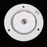 Max Locking Fuel Tank Cover Gas Lid Filler Cap with Lock For Boat RV Truck White