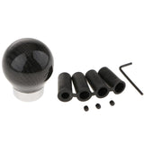 Max Universal Carbon Fiber Manual Car Gear Shift Stick Metal Knob Handle  Black