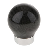 Max Universal Carbon Fiber Manual Car Gear Shift Stick Metal Knob Handle  Black