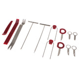 Max 13 Pieces Car Radio Door Clip Panel Trim Dash Audio Removal Pry Kit Tool Set