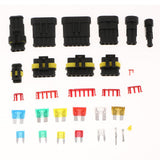 Max Waterproof Car 1/2/3/4/5/6 Pin Wire Electrical Connectors Terminal Fuses Kit