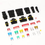 Max Waterproof Car 1/2/3/4/5/6 Pin Wire Electrical Connectors Terminal Fuses Kit