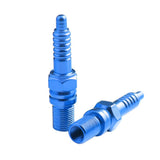 Max 4Pcs Aluminum Alloy Car Wheel Tire Air Valve Stem Cover Caps Universal Blue