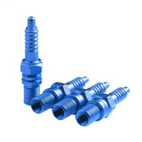 Max 4Pcs Aluminum Alloy Car Wheel Tire Air Valve Stem Cover Caps Universal Blue