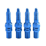 Max 4Pcs Aluminum Alloy Car Wheel Tire Air Valve Stem Cover Caps Universal Blue
