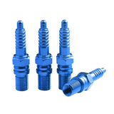 Max 4Pcs Aluminum Alloy Car Wheel Tire Air Valve Stem Cover Caps Universal Blue