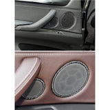 Maxbell 6 Pieces Door Speaker Covers Trim Frame Ring For BMW X5 X6 E70 2008-2013 E71 2009-2014 F15 F16 2014-2018